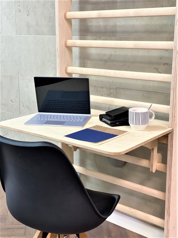 Murum Home Office | Sprossenwand + Schreibtisch (Birke)